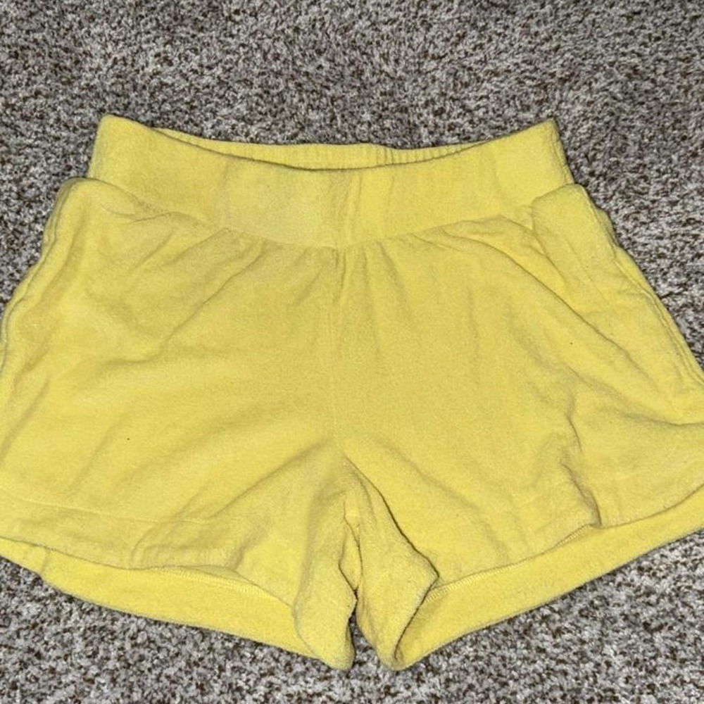 Yellow Terry Cloth shorts